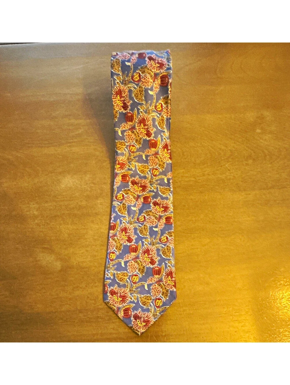 Pierre Cardin Men's Blue Polyester Floral Woven Necktie, One Size [COPY]